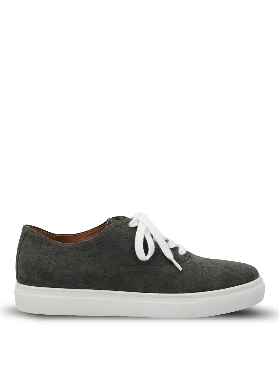 Zapatilla Cuero Mujer Wenx Gris 1