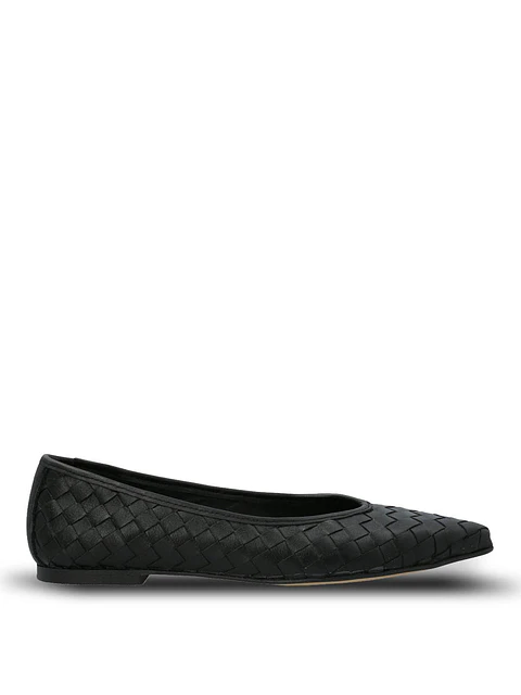 Ballerina Cuero Mujer Fabiola Negro