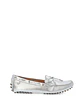 Mocasin Cuero Mujer Ribbon Metalizado - Miniatura 1