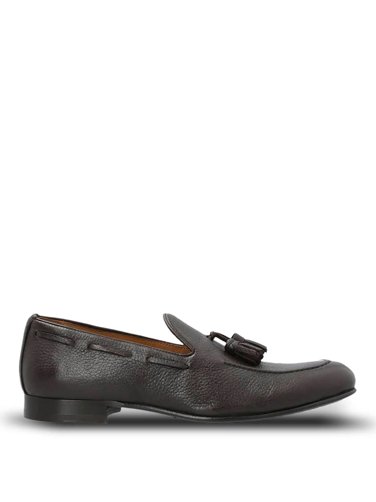 Mocasin Italiano Hombre Cuero Cremona Café 1