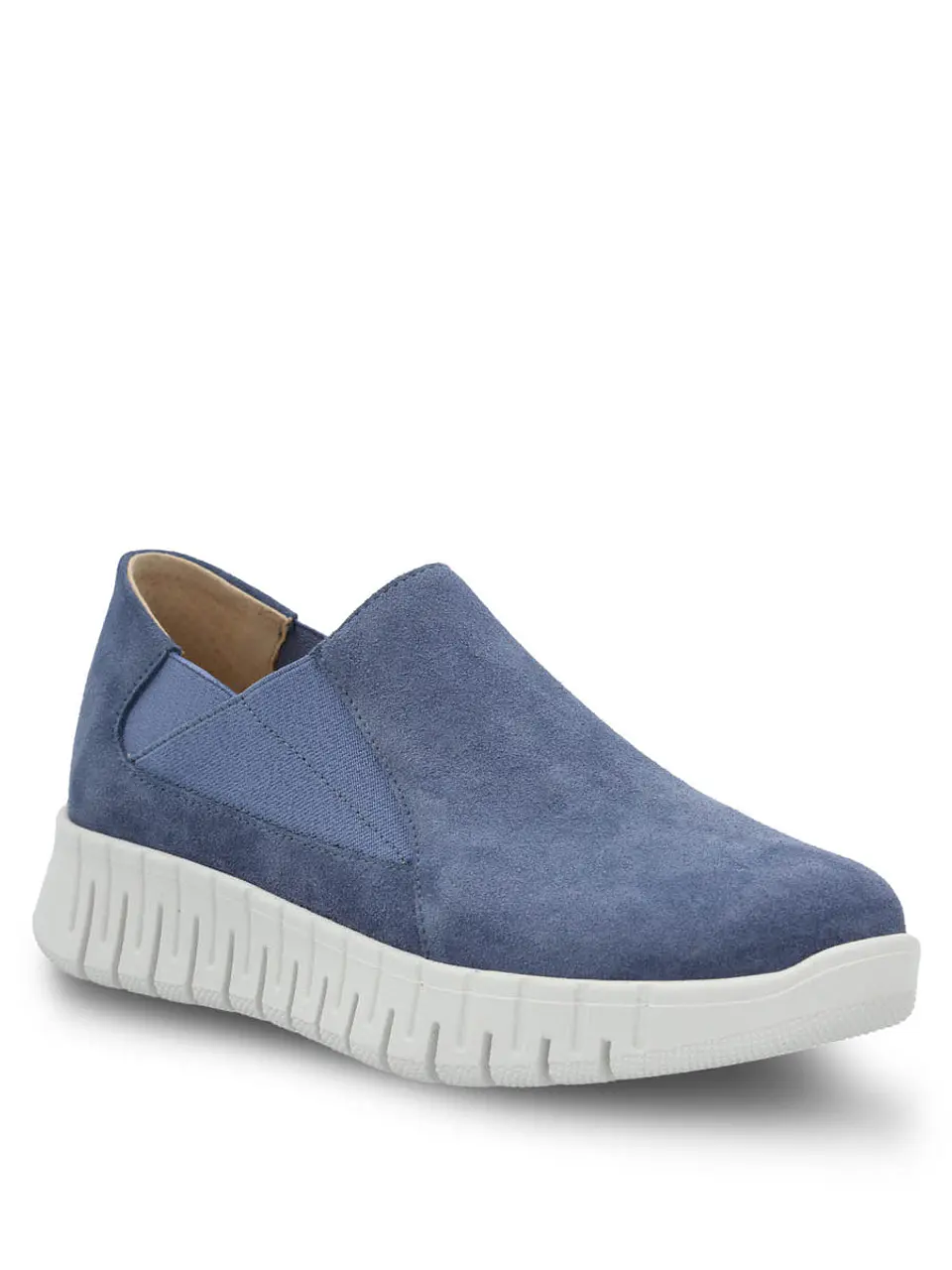 Slip On Mujer Cuero Torino Azul 2