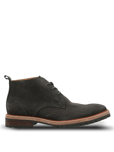 Botin Cuero Hombre Milvio Gris Oscuro