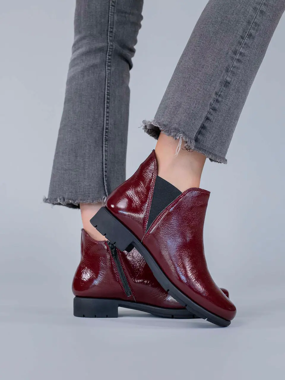 Botin Cuero Mujer Maverick Rojo 2