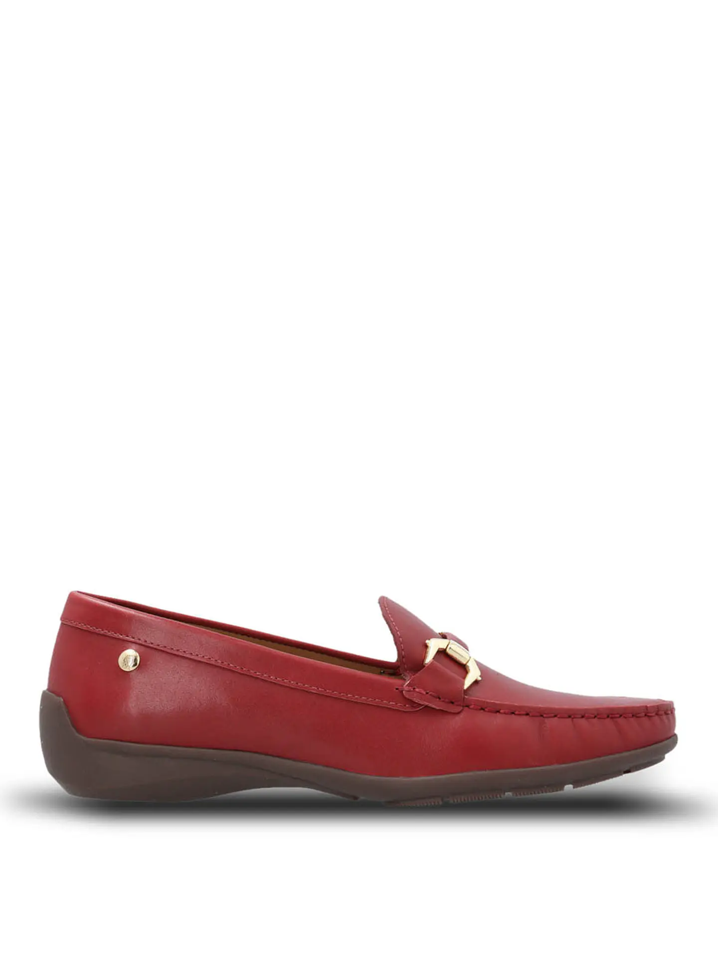 Mocasin Cuero Mujer Natalia Rojo 1