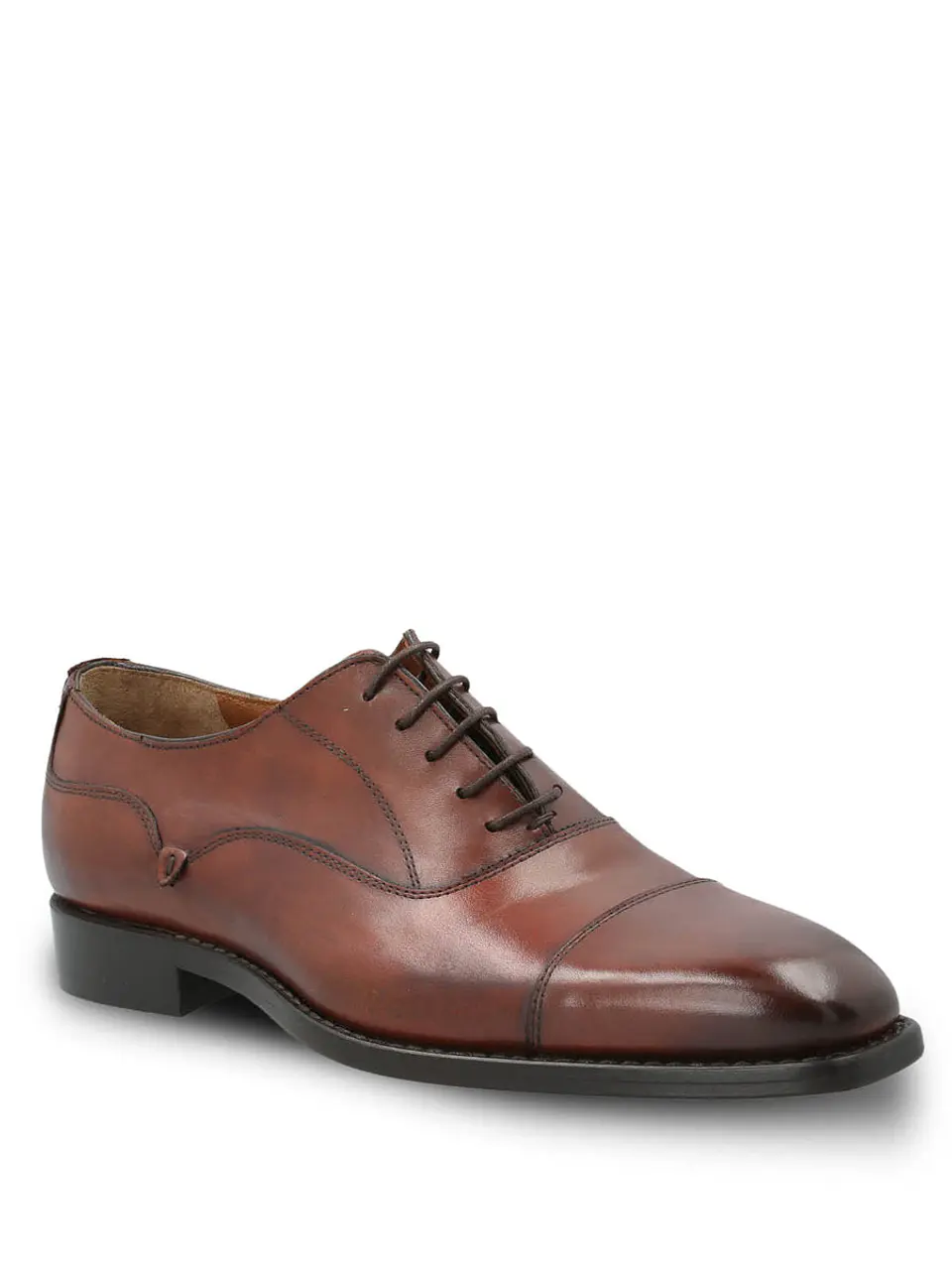 Zapato Cuero Hombre Italiano Poleone Café 2