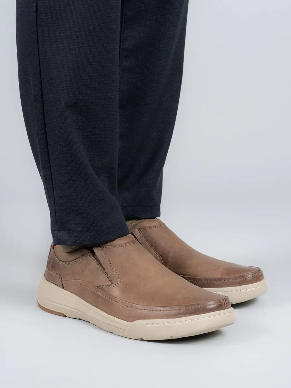 Slip On Cuero Hombre Hunt Café 2