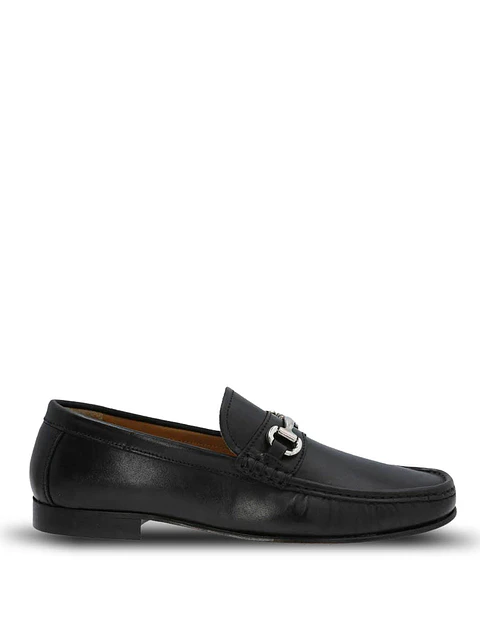 Mocasin Cuero Hombre Italiano Spello Negro
