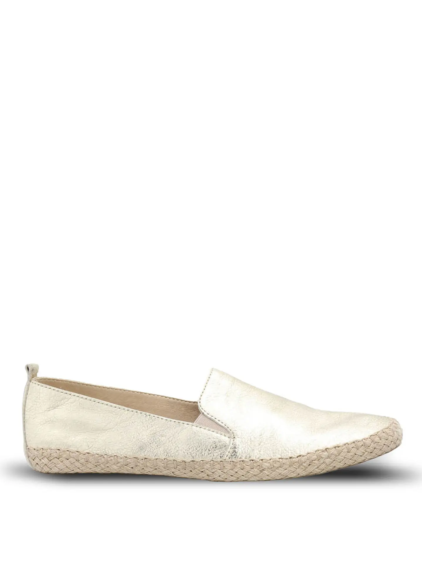 Alpargata Cuero Mujer Rope Metalizada 1