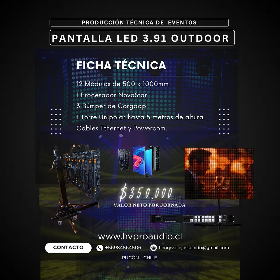 Arriendo Pantalla Led 3.9 (3x2 metros) 1