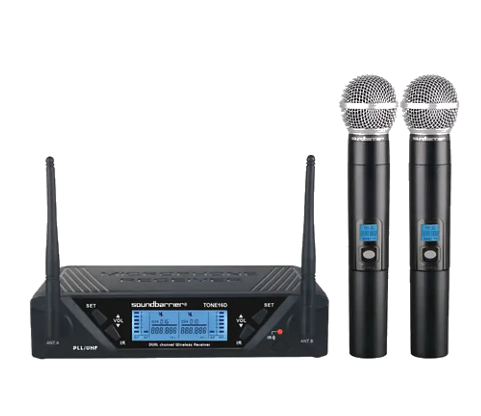 Micrófono Inalámbrico Vocal Uhf Dual Soundbarrier Tone 16d 1