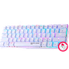 Teclado Mecánico 60% White Rebel Red Switch 