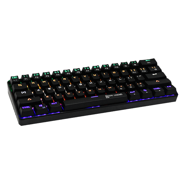 Teclado Mecánico 60% Black Rebel Blue Switch 