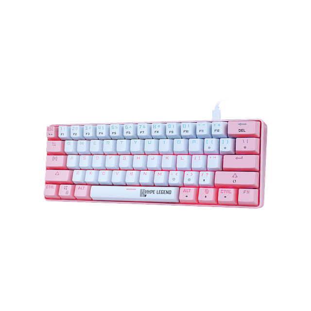 Teclado Mecánico 60% Rebel Pinku Red Switch 