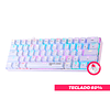 Teclado Mecánico 60% White Rebel Red Switch 