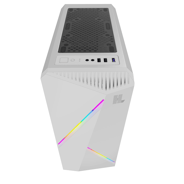 Gabinete White Color Hype Legend + 2 FAN y Controlador