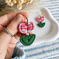 🌷 Aritos Tulipán Rosa - Miniatura 1