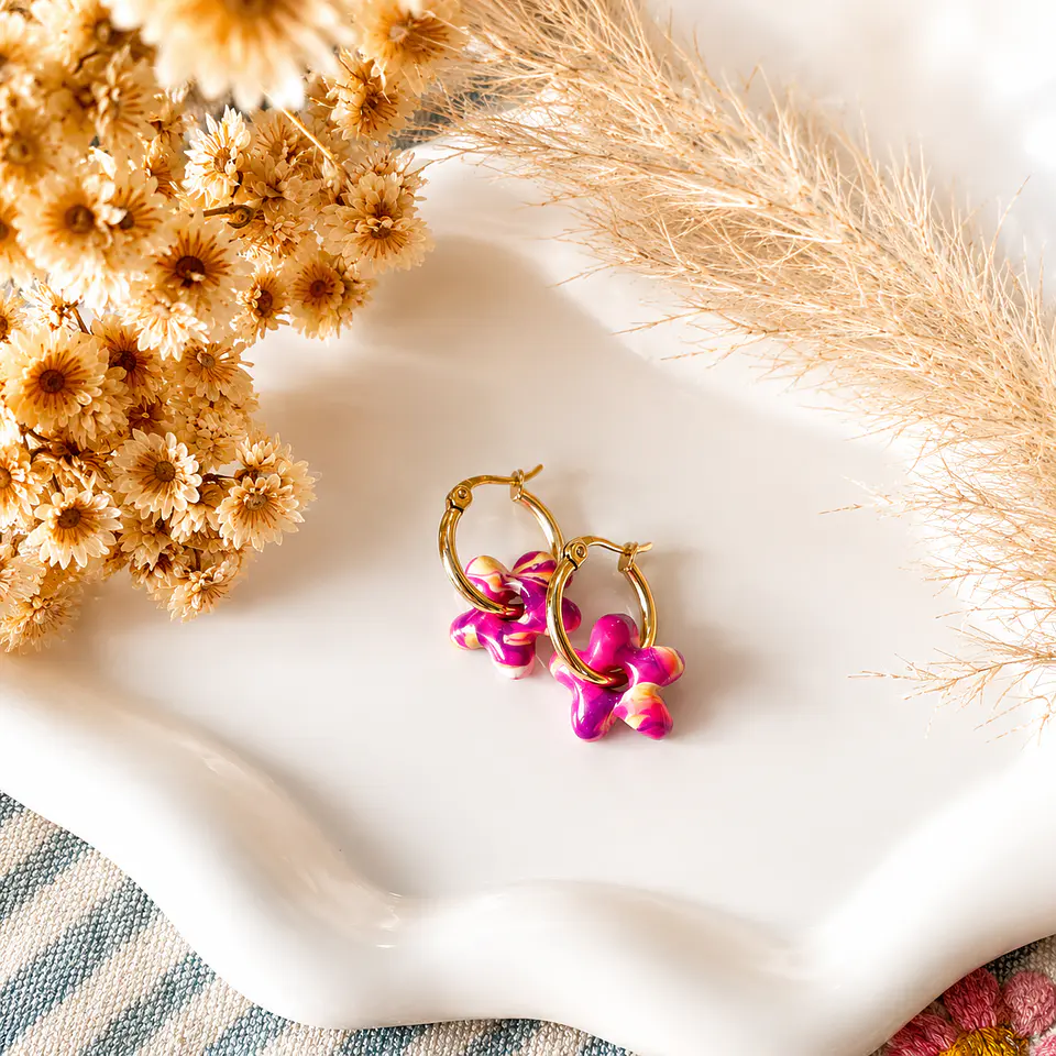 Mini flor_Multicolor💜+ Argolla Dorada 3