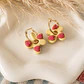 💛💕 Aritos Flor Corazones Charm - Miniatura 2