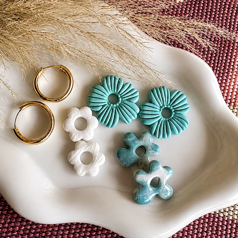 Pack de Charms Florales Intercambiables Aqua 🌊🌼