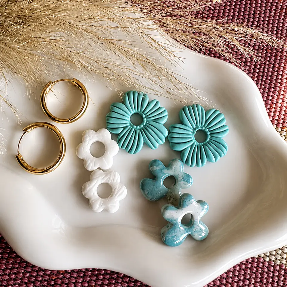Pack de Charms Florales Intercambiables Aqua 🌊🌼 1