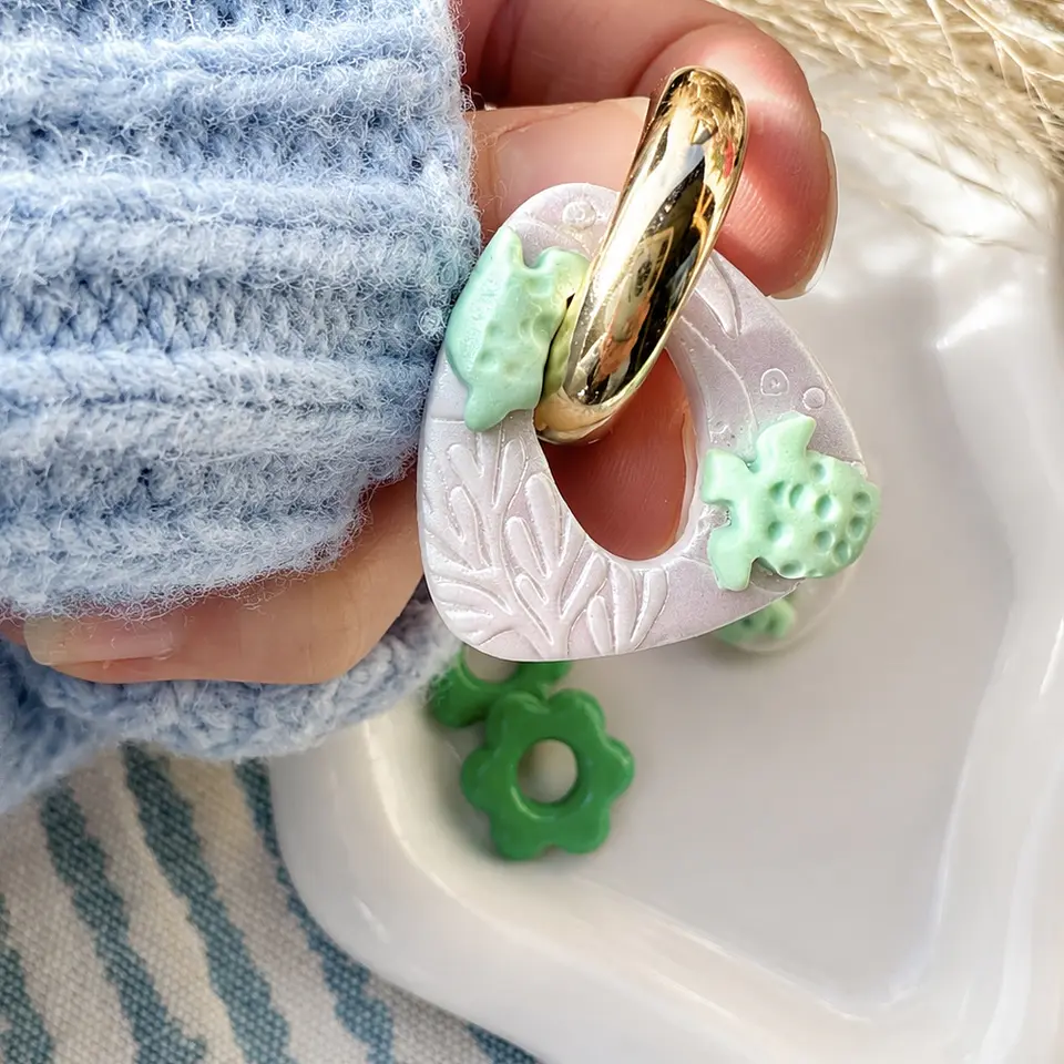 Pack Aritos Intercambiables – Tortuguitas Mint 🐢💚 2