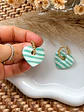 Charm Corazón Rayas Menta 🩵 - Miniatura 1