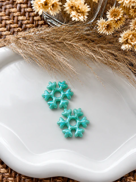 Charm Copo de Nieve Turquesa ❄️