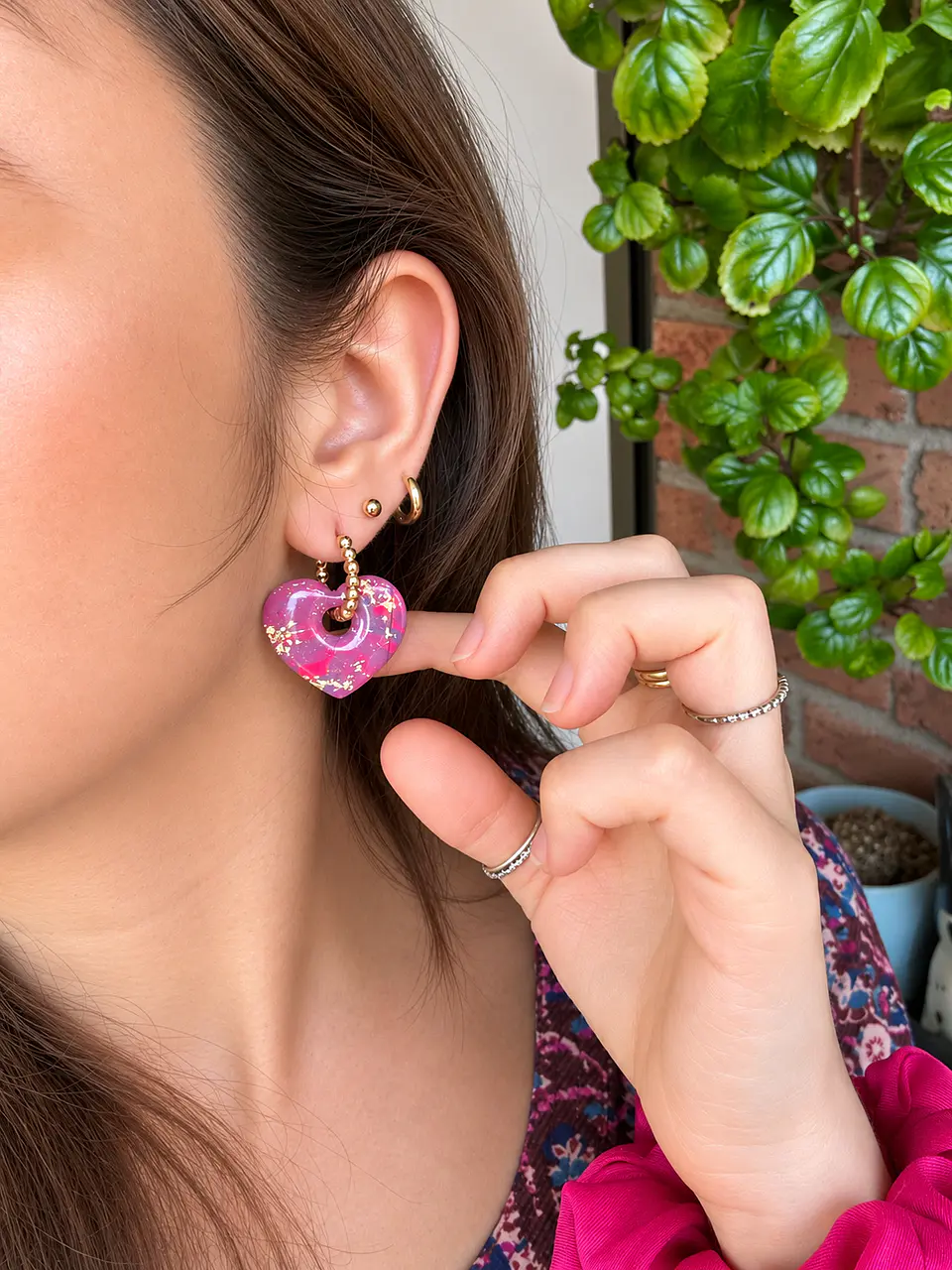 💗 Charm Corazón Fucsia 💗  4