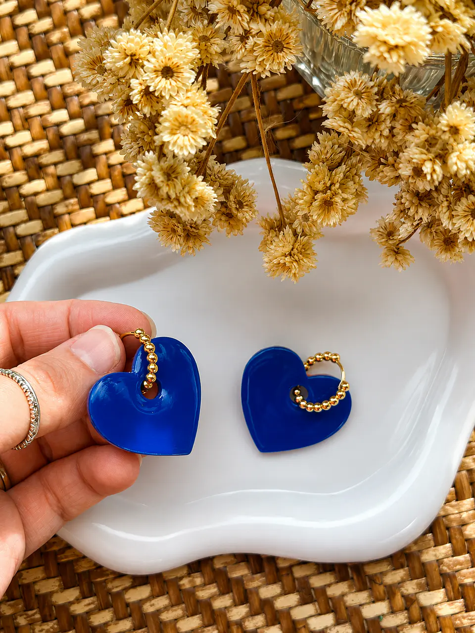 💙 Charm Corazón Flores Pop Reversibles 💙 Talla L 3