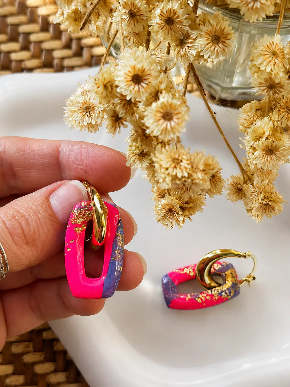 💗 Charm Eslabón Fucsia y Lila 💜 Tamaño S 3