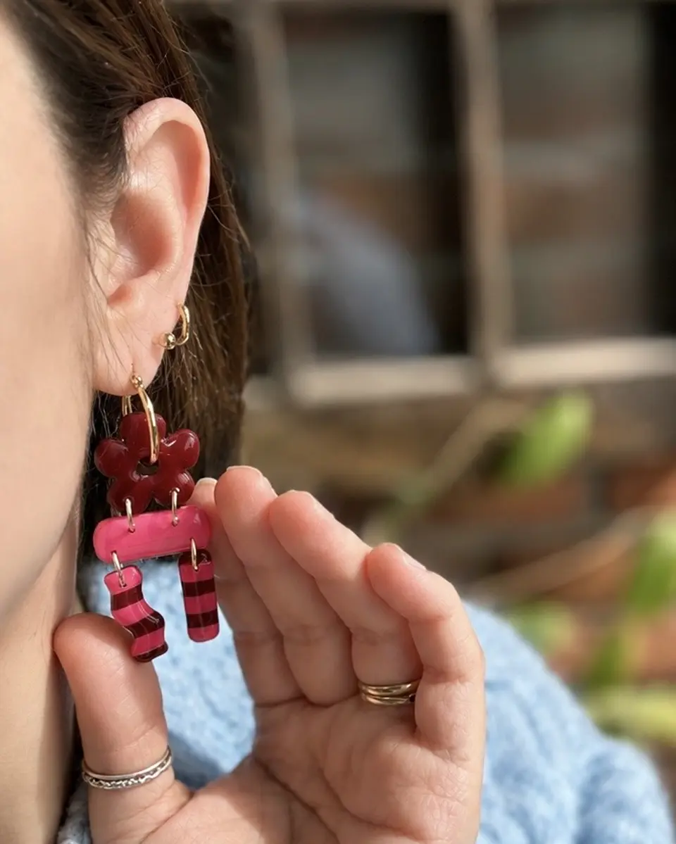 💗 Charm Flor Rayas Pop 💗 2