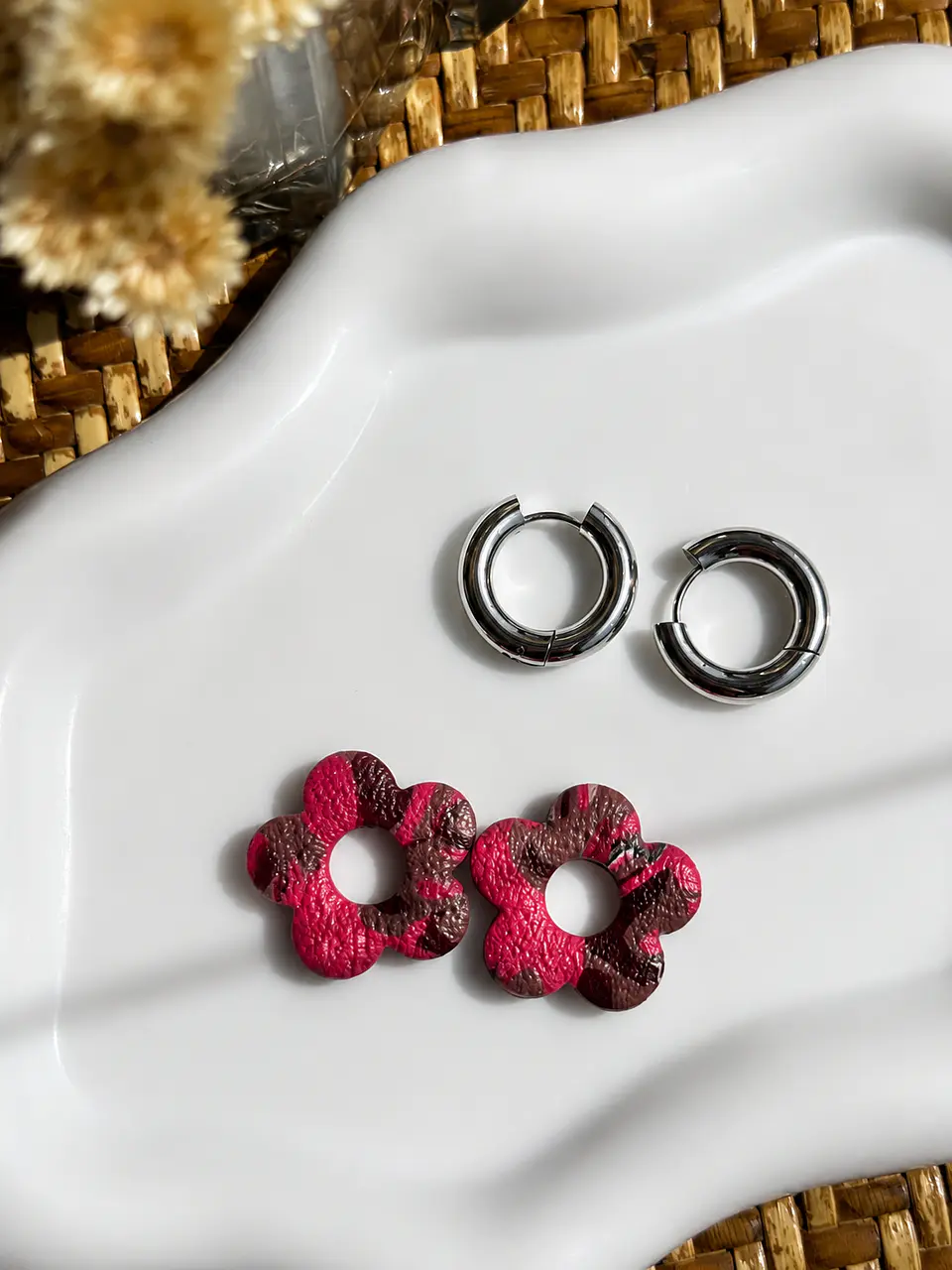 🐆 Charm Flor Rosa Animal Print Reversible 🐆 2