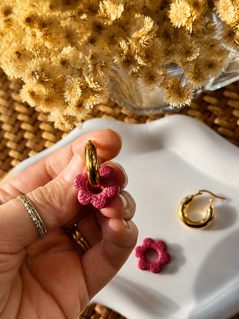 🌺 Mini Charm Flor Borgoña 🌺