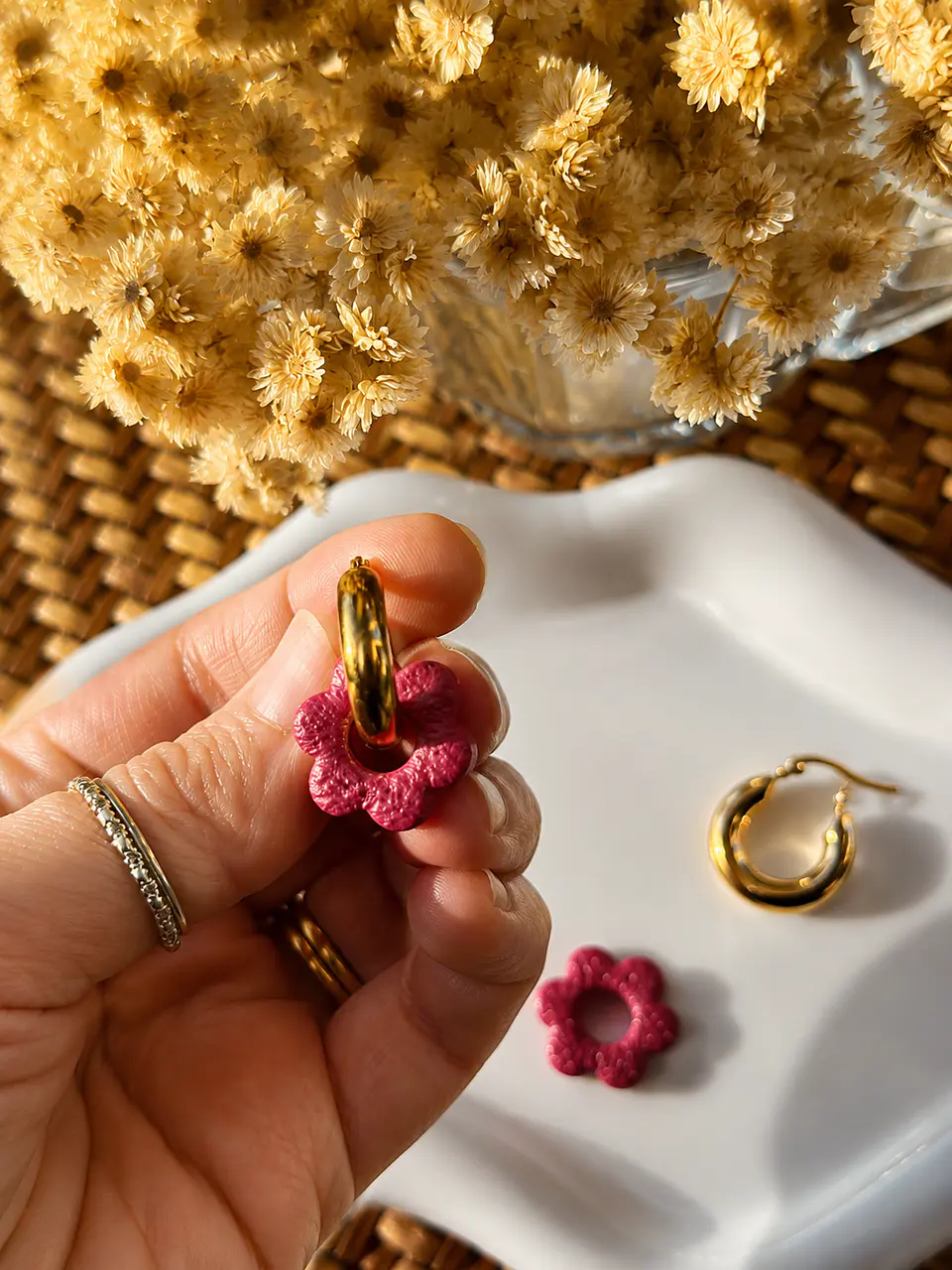 🌺 Mini Charm Flor Borgoña 🌺 1
