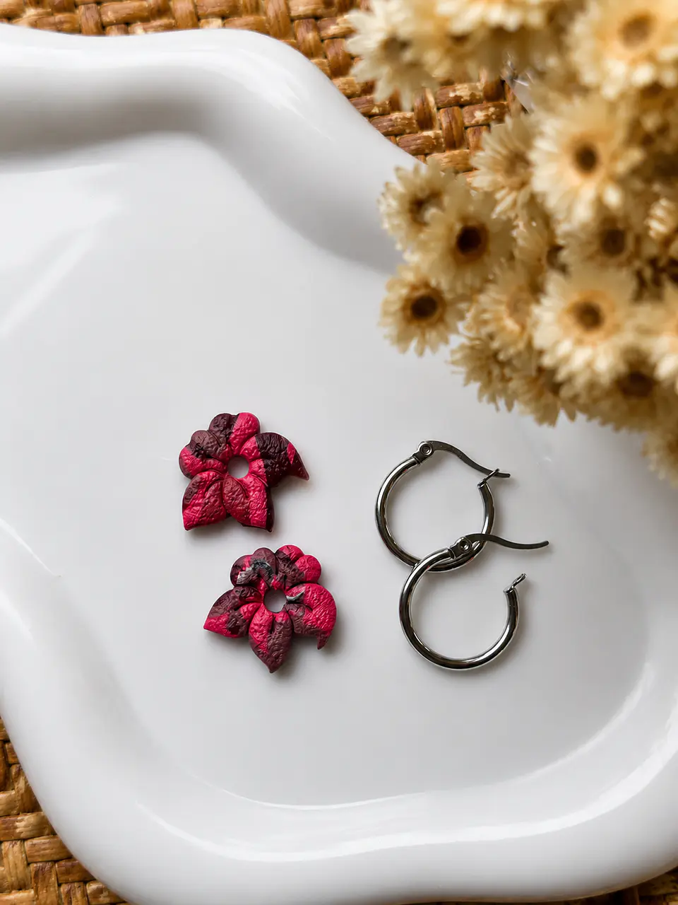 🐆 Charm Flor Animal Print Borgoña_2 🐆 2
