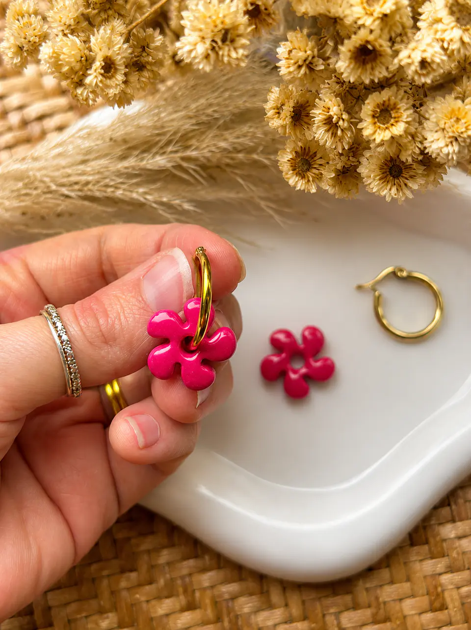 🌺 Charm Flor Fucsia 🌺 3