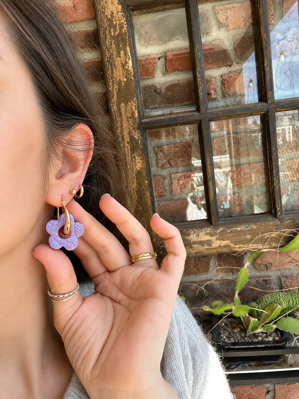 🌸 Charm Flor Lila Tornasol 🌸 1