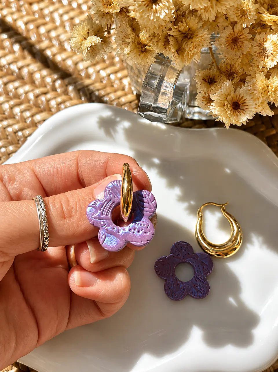 🌸 Charm Flor Lila Tornasol 🌸 2