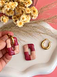 🌸 Charm Cuadrado Ondulado Rosa y Nude 🌸 - Miniatura 1