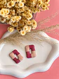 🌸 Charm Cuadrado Ondulado Rosa y Nude 🌸 - Miniatura 2