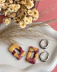 🌸 Charm Rectangular Camuflaje Mostaza y Burdeo 🌸 - Miniatura 3