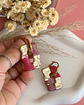 🌸 Charm Ondulado Fucsia con Pan de Oro 🌸 - Miniatura 2