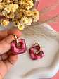 🟪 Charm Cuadrado Burdeo y Rosa 🟪 - Miniatura 1