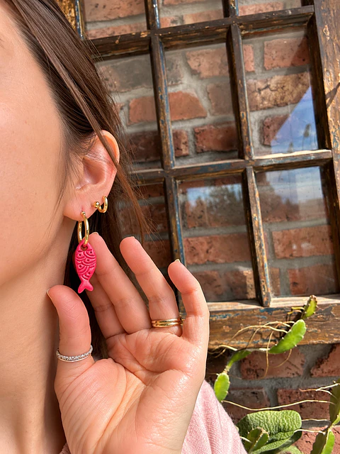 🐟 Charm Pez Rojo Fucsia 🐟