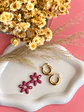 🌸 Charm Flor Fucsia y Burdeo y rayas 🌸 - Miniatura 2