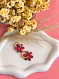 🌸 Charm Flor Fucsia y Burdeo y rayas 🌸 - Miniatura 4