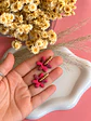 🌸 Charm Flor Fucsia y Burdeo y rayas 🌸 - Miniatura 5