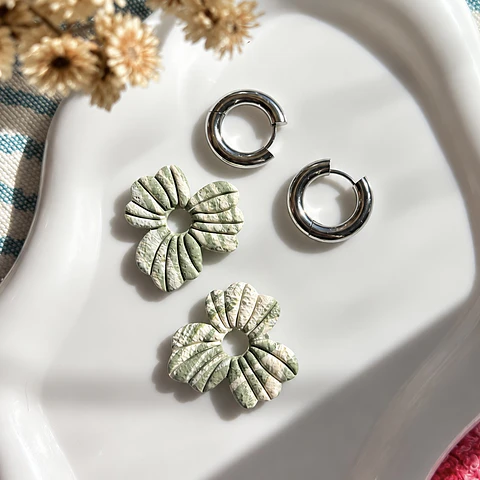 🌿 Charm Flor Textura Verde Sage 🌿