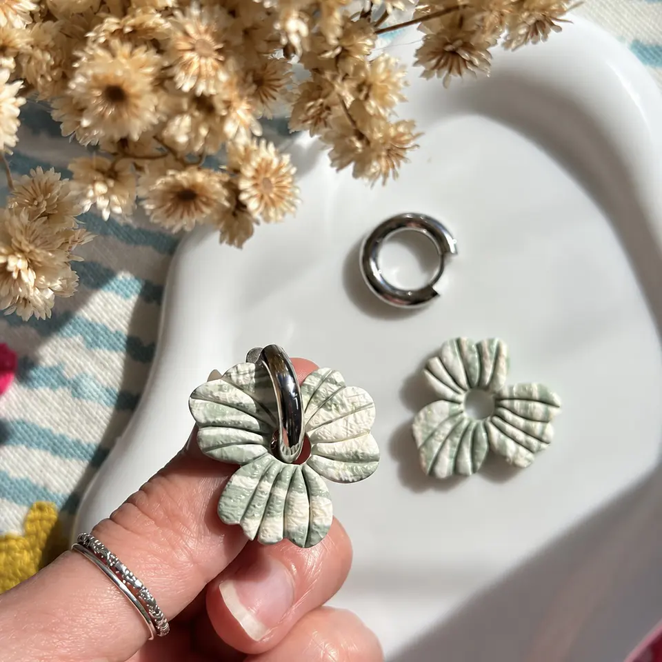 🌿 Charm Flor Textura Verde Sage 🌿 2