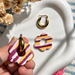 🌼 Charm Flor Rayas Morado y Amarillo 🌼 - Miniatura 1